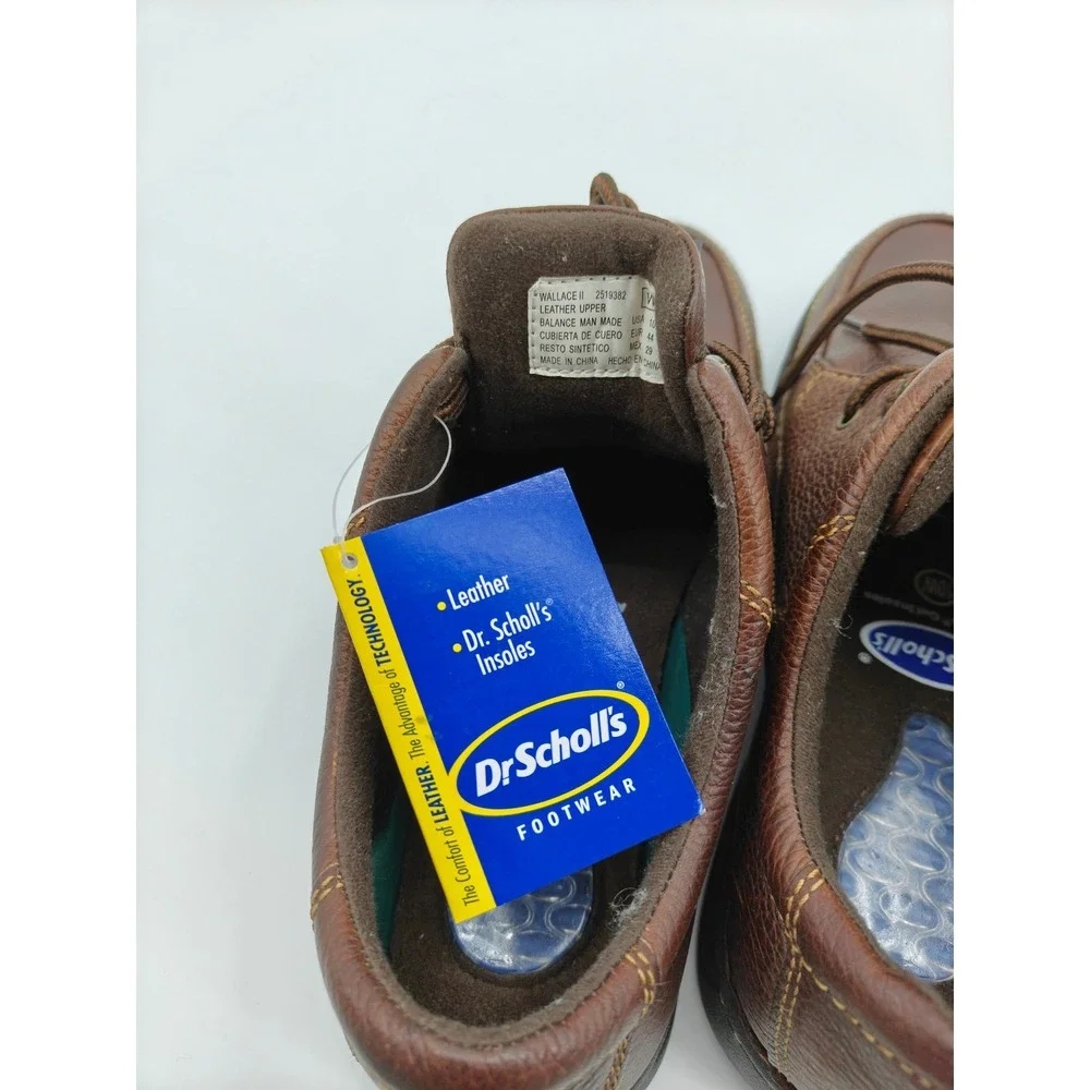 Dr. Scholls Wallace II Mens Dark Brown Leather Moc Toe Oxford Shoes 10W 2519382